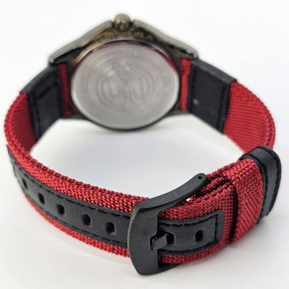 TIMEX Expedition‎ 40MM Men's Watch Red Canvas Bands New Battery READ DESCRIPTION